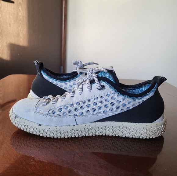 OXS Mens Leather & Nylon Upper Real Rubber Sole Sneakers MADE IN ITALY Size 8.5 - Picture 4 of 10